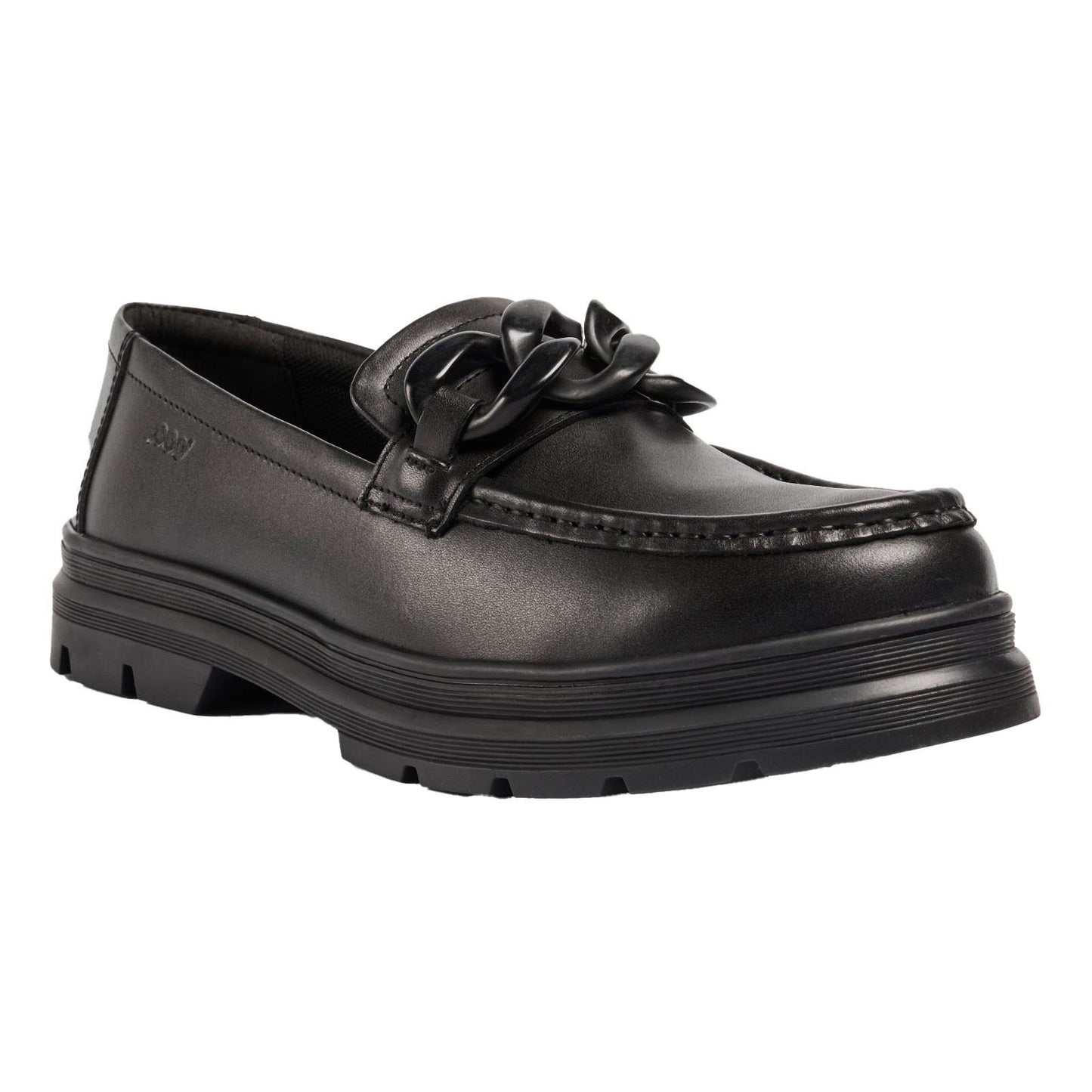 Pod Mina Leather Youth Black Loafers