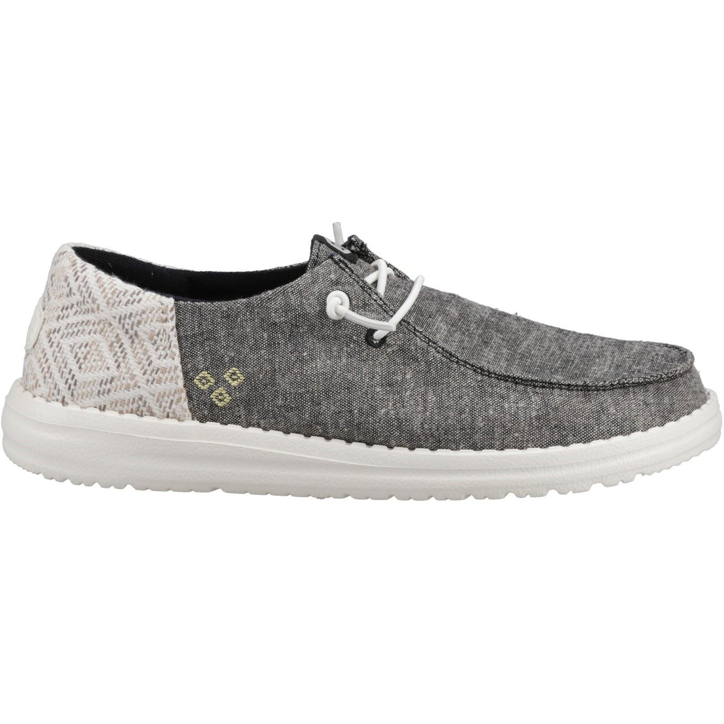 HEYDUDE Wendy Funk Surf Baja Cotton Blend Women's Black/Multi Moccasins Shoes