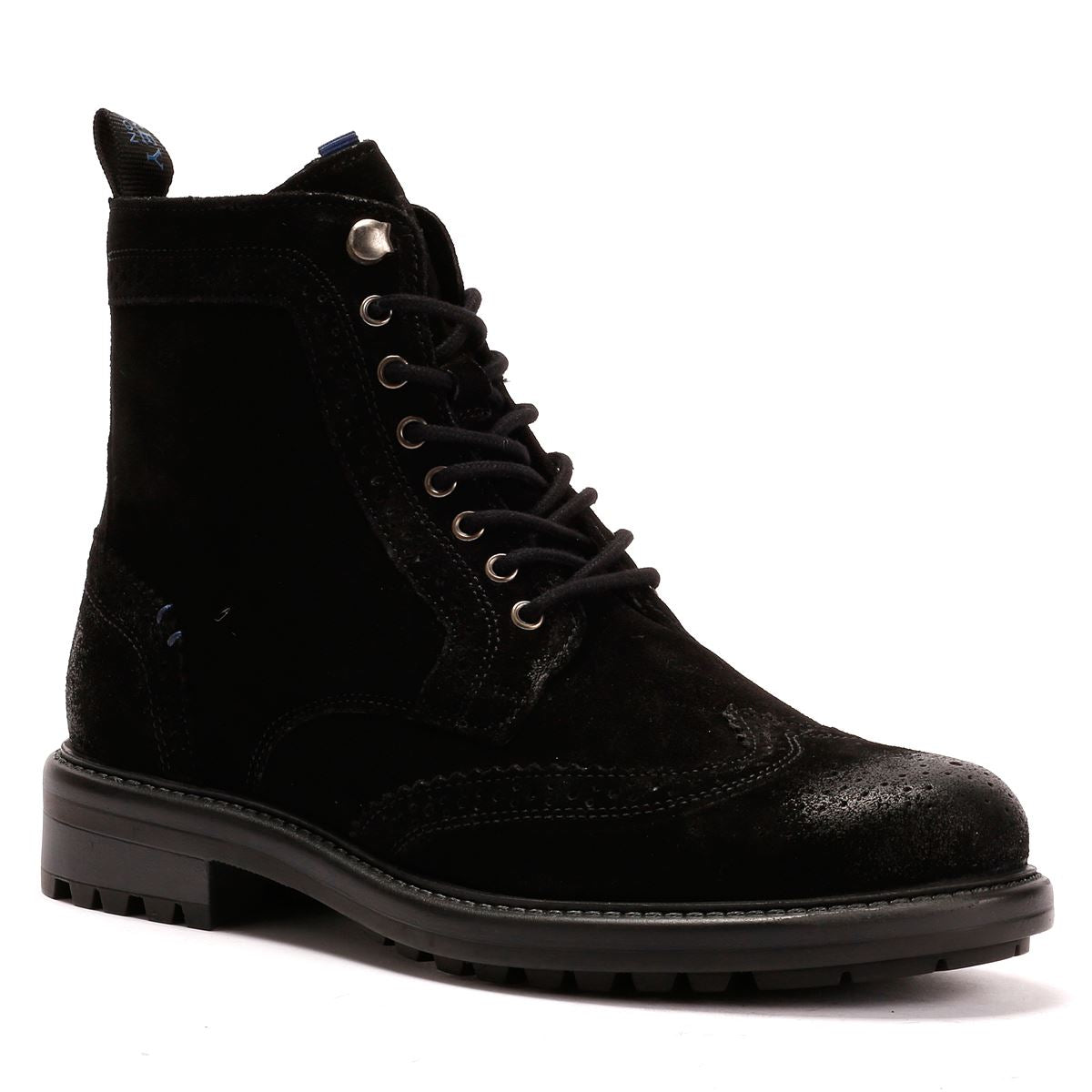 Osprey London The Professor Suede Men's Black Boots