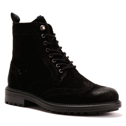 Osprey London The Professor Suede Men's Black Boots