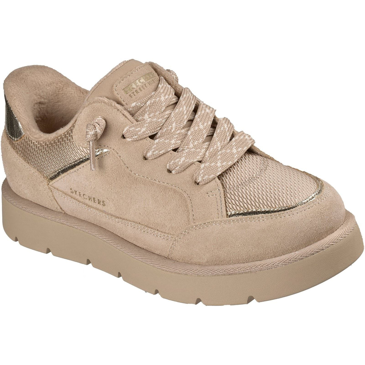 Skechers Keepsakes Cozy Street Hiker Leather Women's Sand Trainers