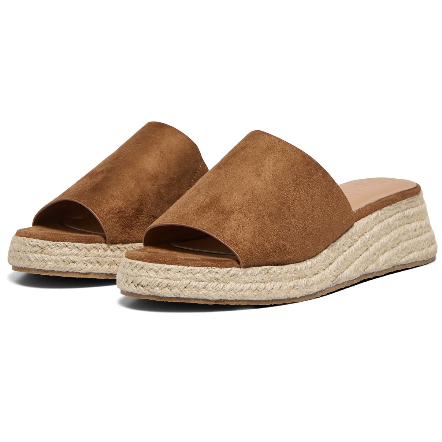 ONLY MINERVA-3 Polyester Women's Cognac Mules
