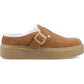 Hush Puppies Blanche Fur Leather Women's Tan Mules