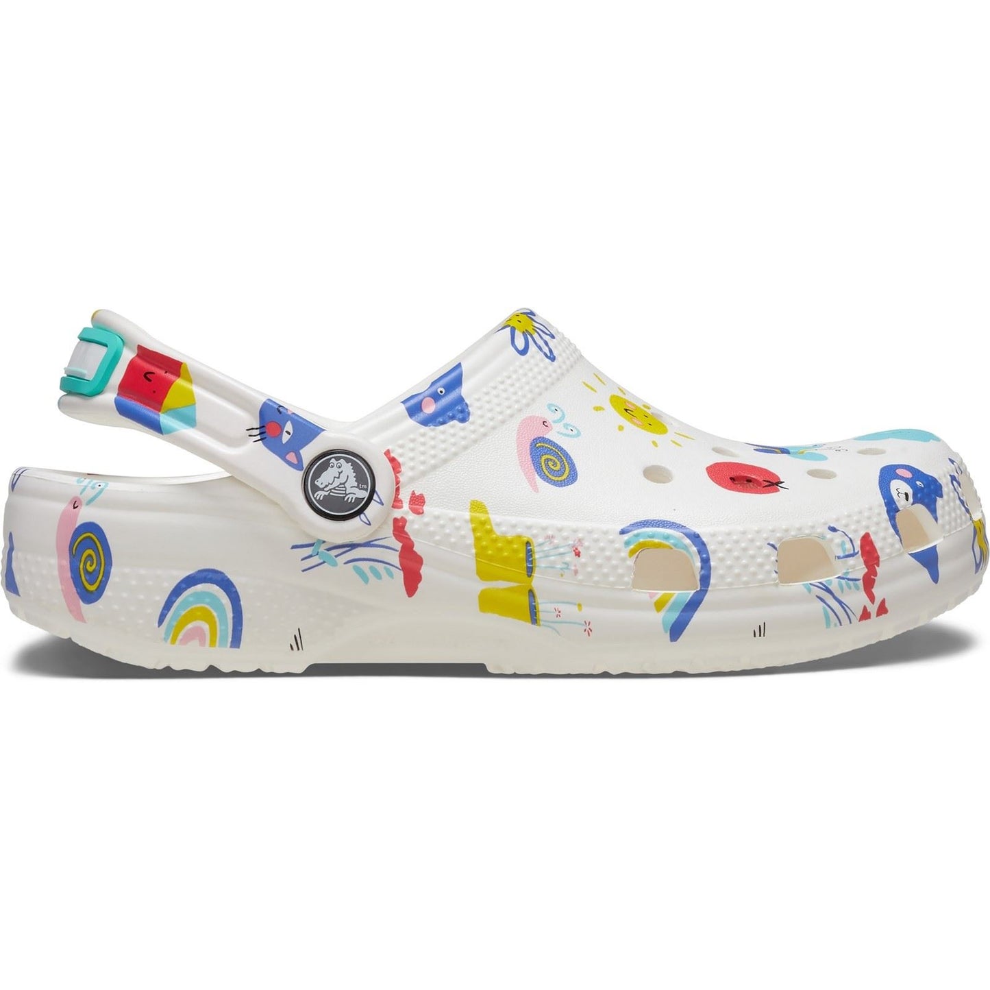 Crocs Classic Graphic Thermoplastic White/Multi Clogs