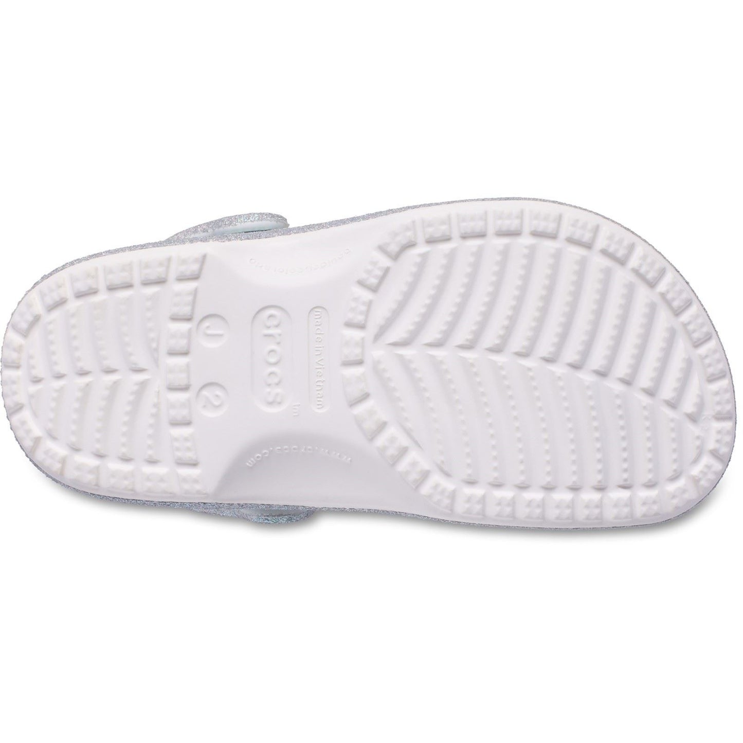 Crocs Classic Glitter Clog Thermoplastic Kids White Loafers