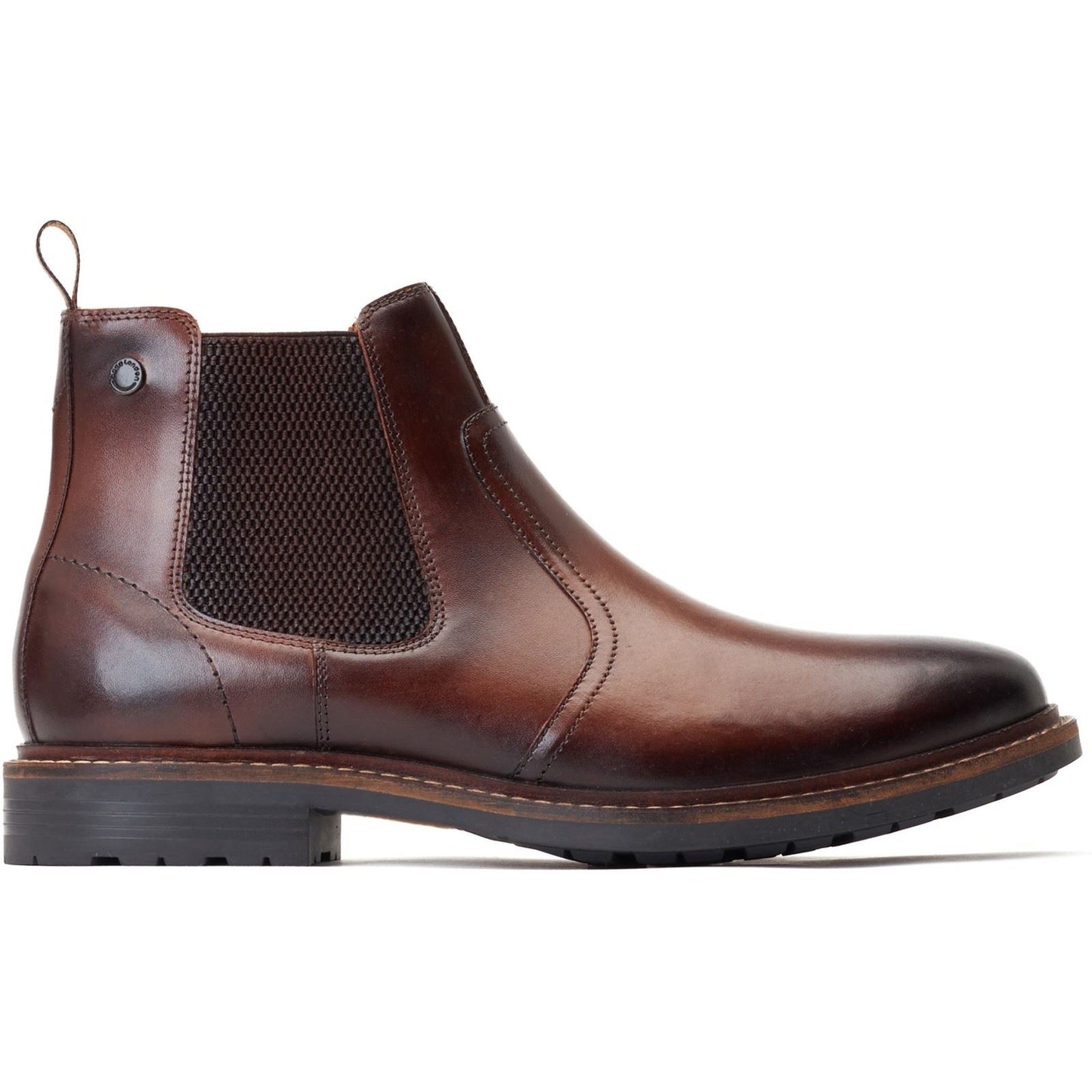 Base London Men's Bloom Chelsea Boot in Burnt Brown