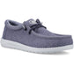 HEYDUDE Wally Stretch Jersey Cotton Men's Navy Moccasins Shoes