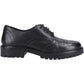 Hush Puppies Athena Leather Youth Black Brogues