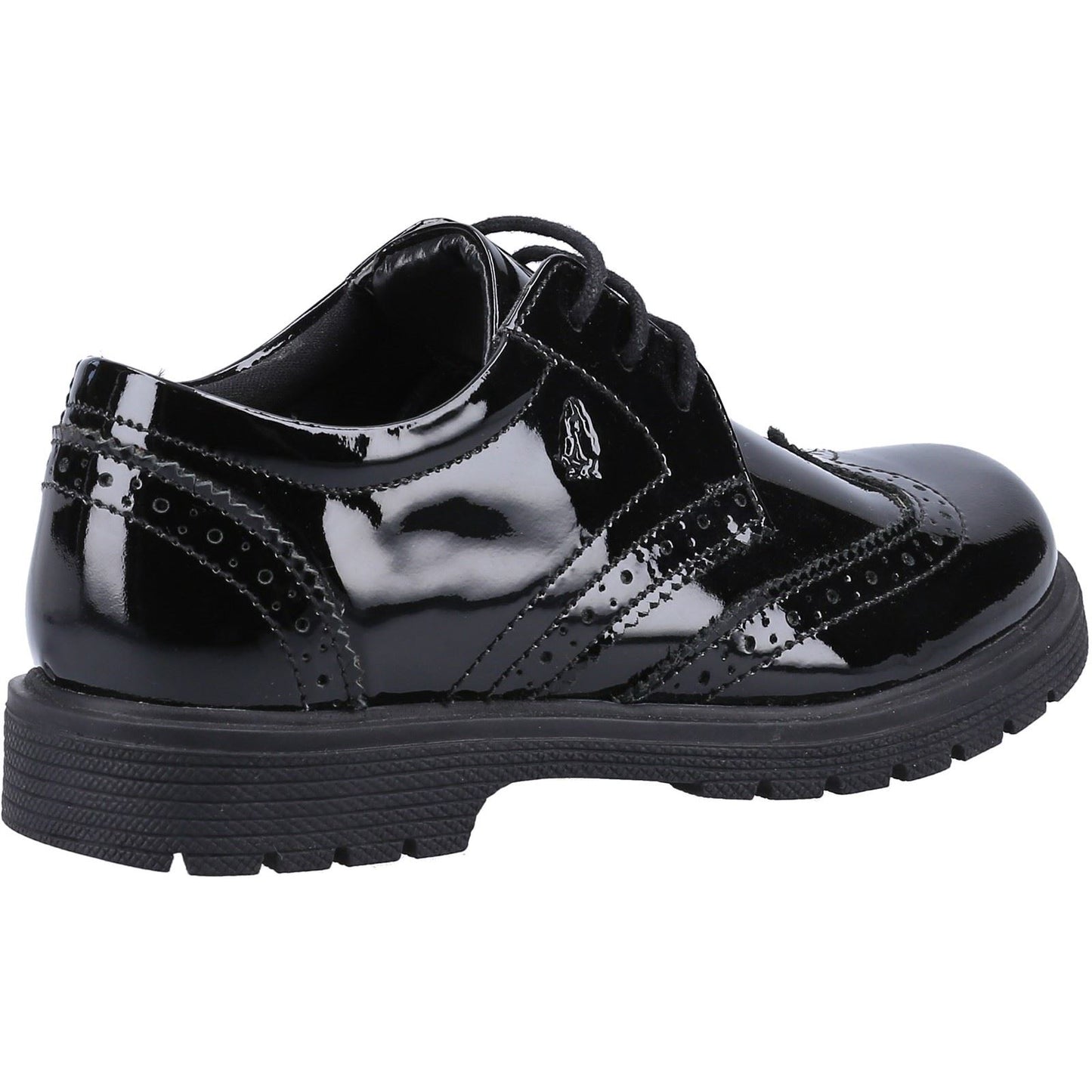 Hush Puppies Sally Youth Black Patent Leather Brogues