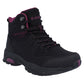 Hi-Tec Jackdaw Mid WP Polyester Women's Black/Burgundy Hiking Boots