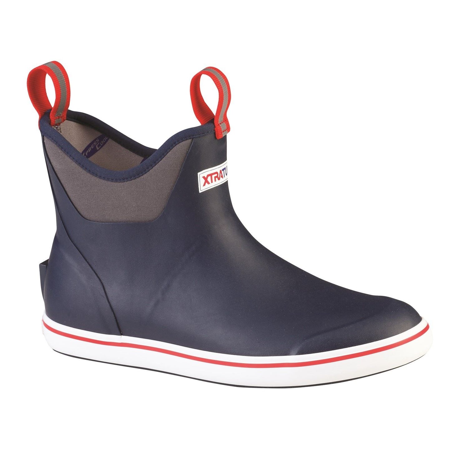 Xtratuf Men's Ankle Deck Boot in Navy/Red
