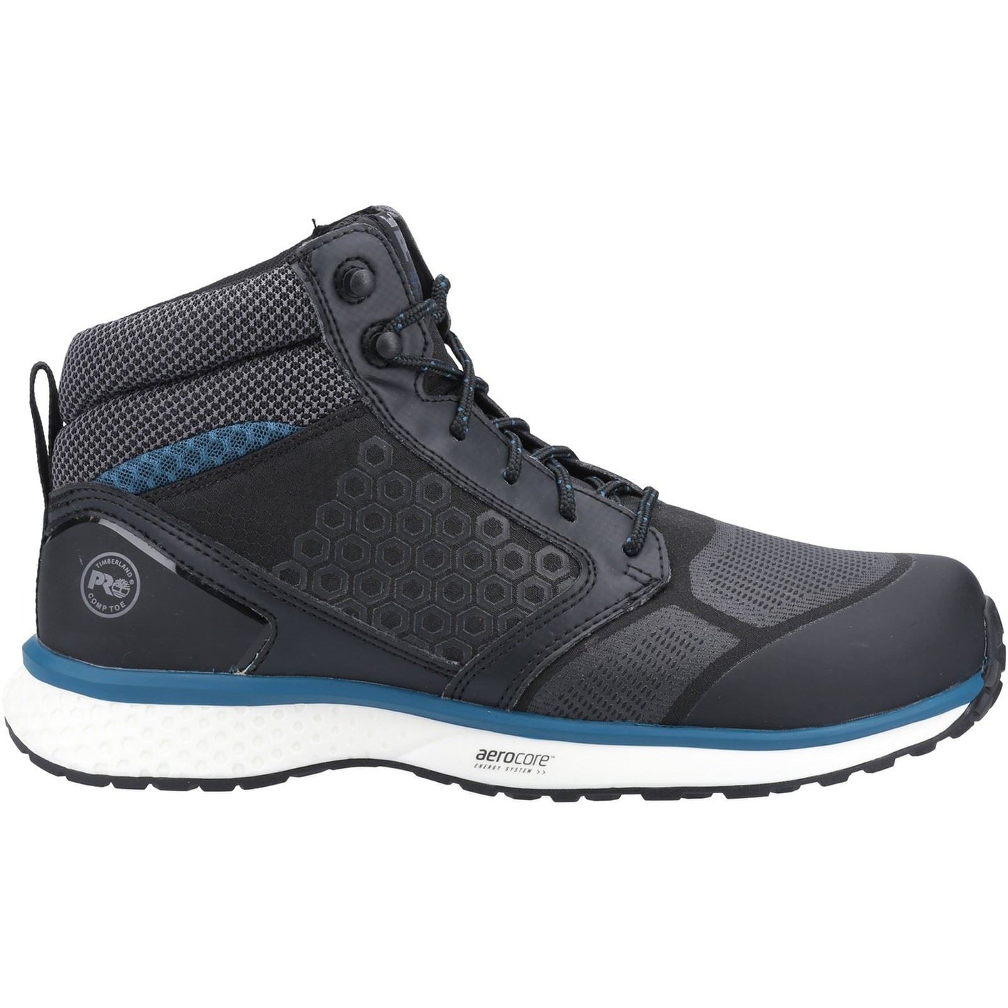 Timberland Pro Men's Reaxion Mid Composite Safety Boot in Black/Blue