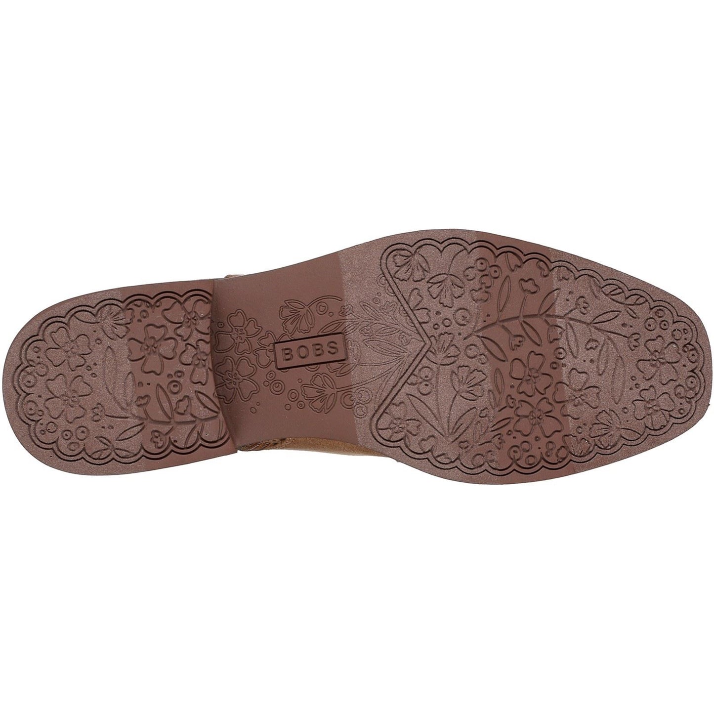 Skechers BOBS Wander Luxe Textile Women's Chestnut Heeled Ankle Boots