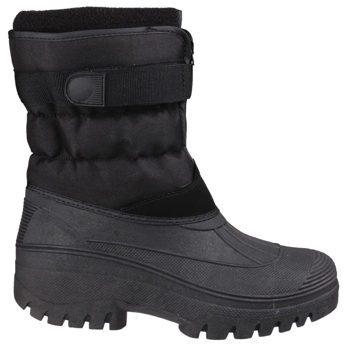 Cotswold Men's Chase Touch Fastening and Zip up Winter Boot in Black