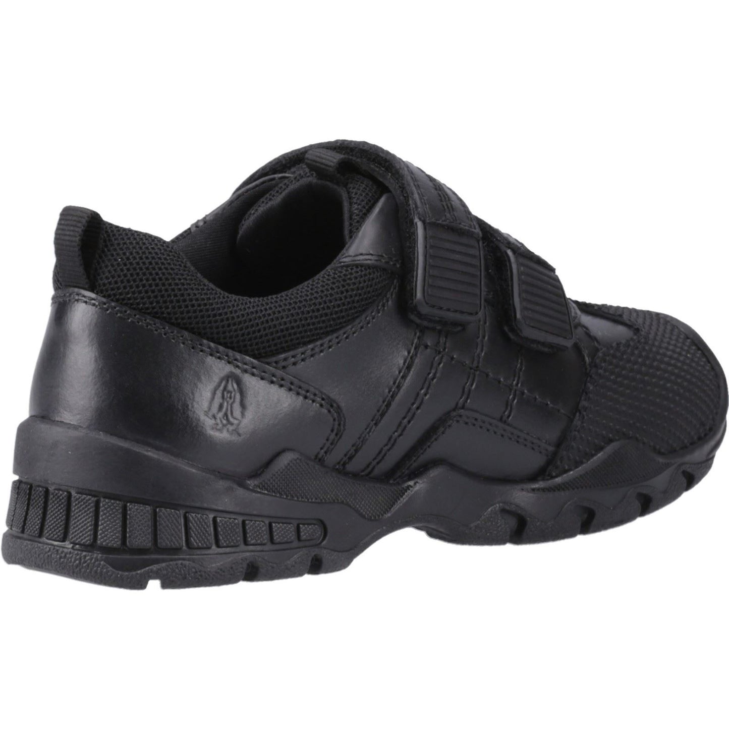 Hush Puppies Tristen Leather Youth Black Loafers