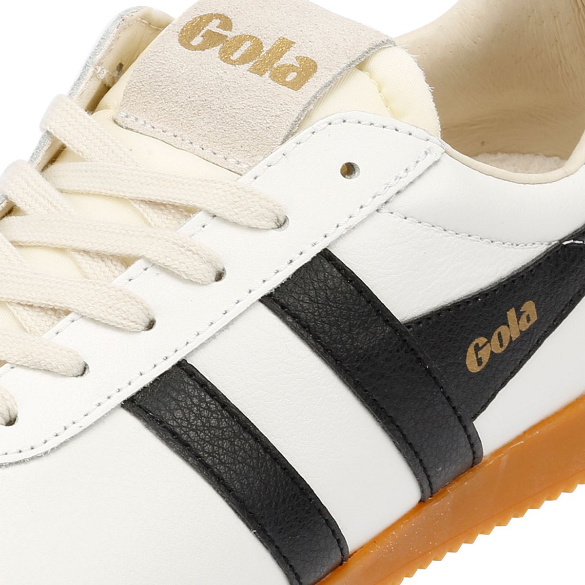 Gola - CLB745WB WOMENS ELAN LEATHER WHITE/BLACK/CHALK PINK
