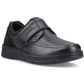 Hush Puppies Forde Touch Fastening Leather Men's Black Loafers