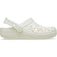 Crocs Classic Floral Cut Out Thermoplastic Chalk Clogs