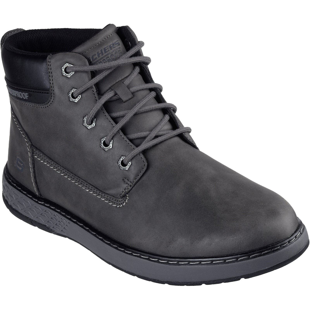 Skechers Garlan Deno Polyurethane Men's Charcoal Ankle Boots