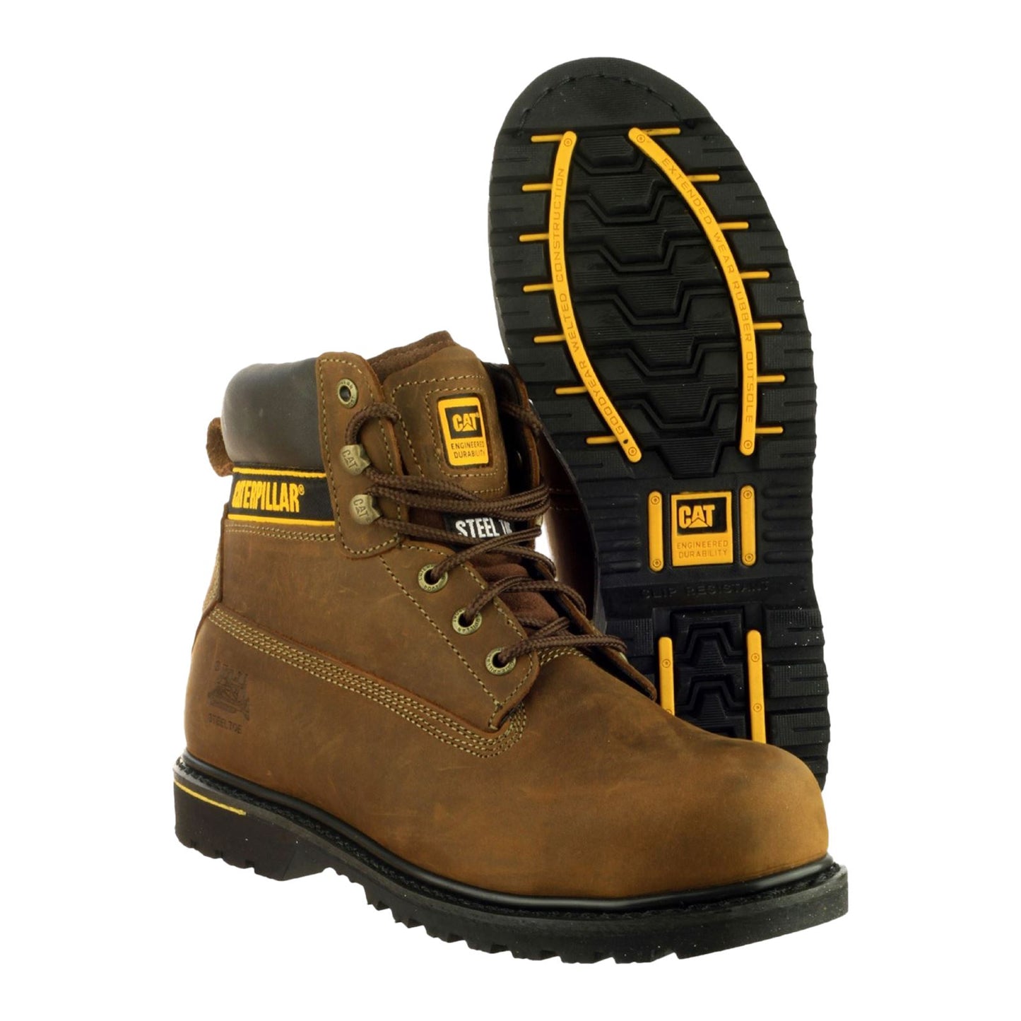 Caterpillar Men's Holton Safety Boot in Brown