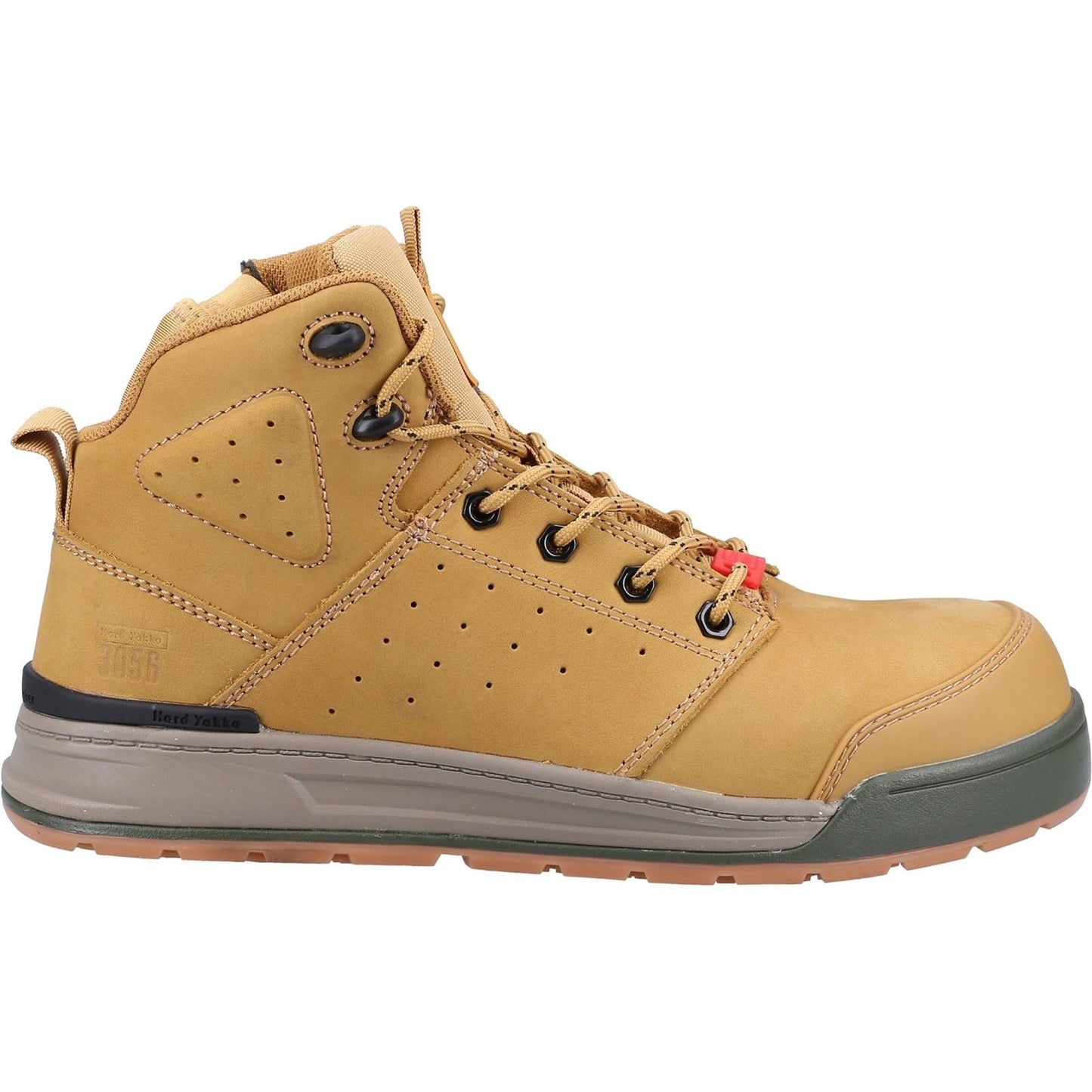 Hard Yakka Men's 3056 Lace Zip Safety Boot in Wheat