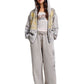 Ed Hardy Diamante Venom Stone Wash Relaxed Zip Thru Women's Grey Hoodie