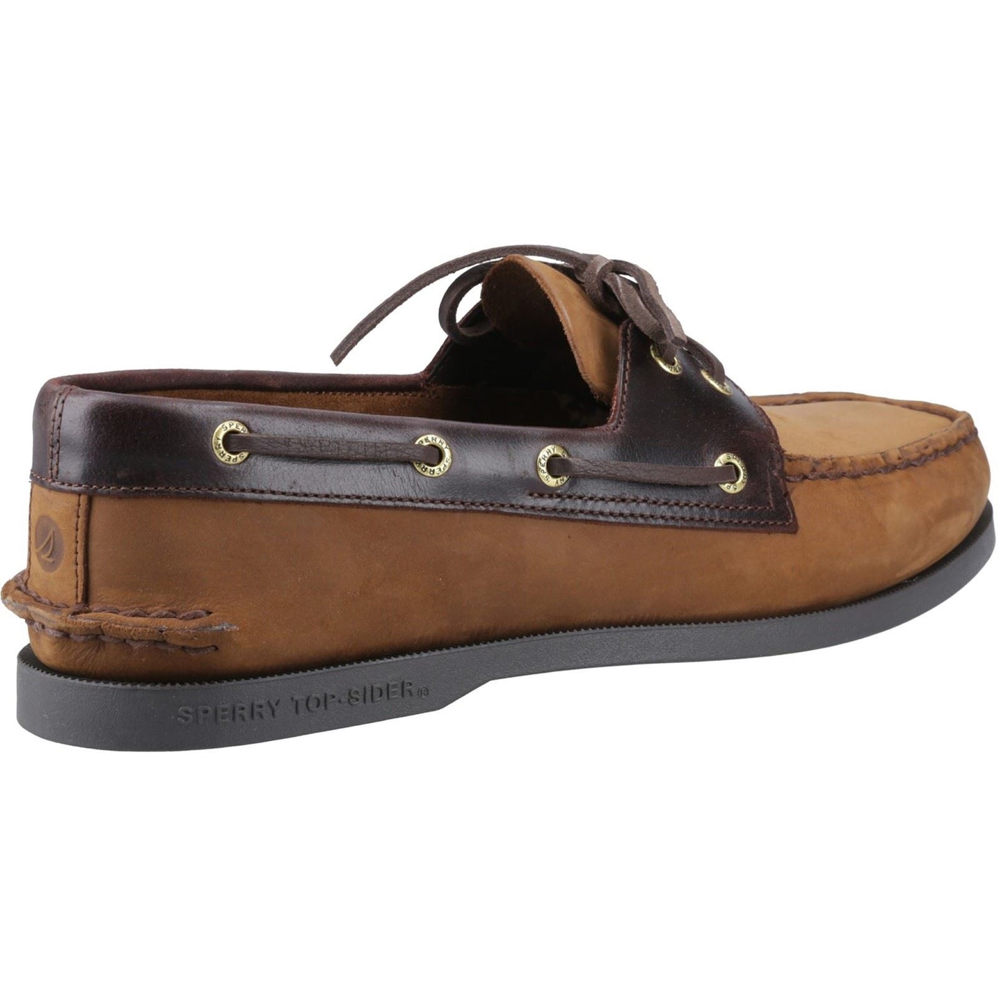 Sperry Authentic 2 Eye Leather Men's Brown Combo Boat Shoes