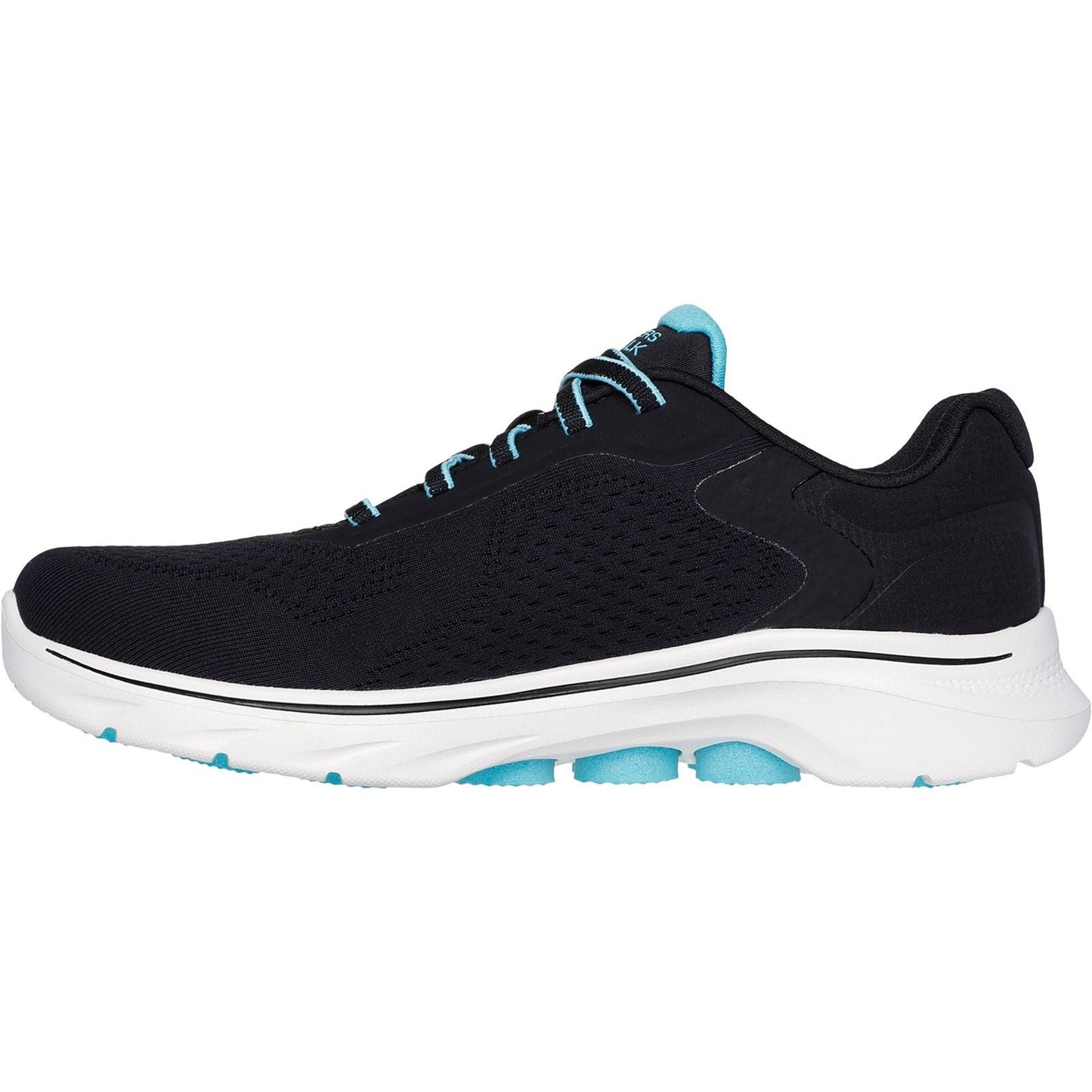 Skechers Women's GO WALK 7 - Cosmic Waves Trainers in Black/Turquoise