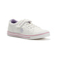 Penguin Junior Rainbow Canvas Girls's White/Lilac Trainers