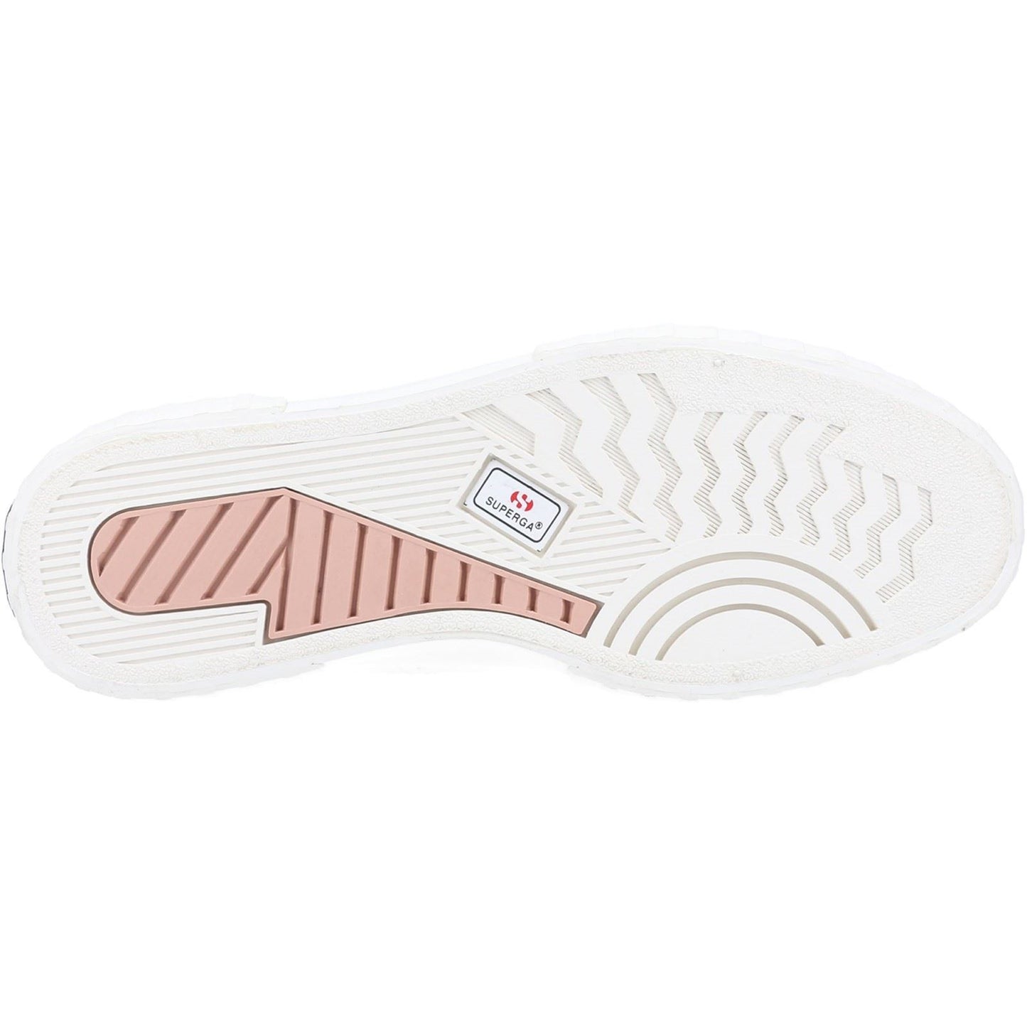 Superga Women's 2630 Stripe Pad Leopard Shoes in White/Leopard