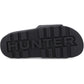 Hunter Core Embossed Slider Polyester Women's Black Slides