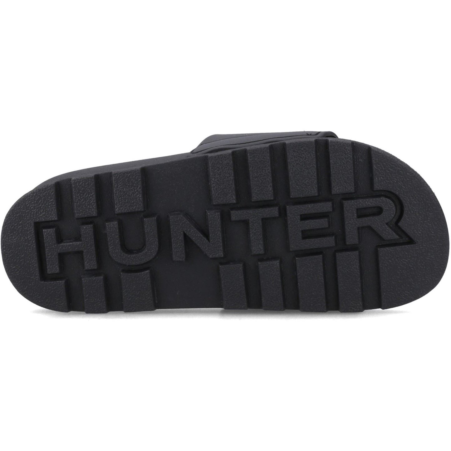 Hunter Core Embossed Slider Polyester Women's Black Slides