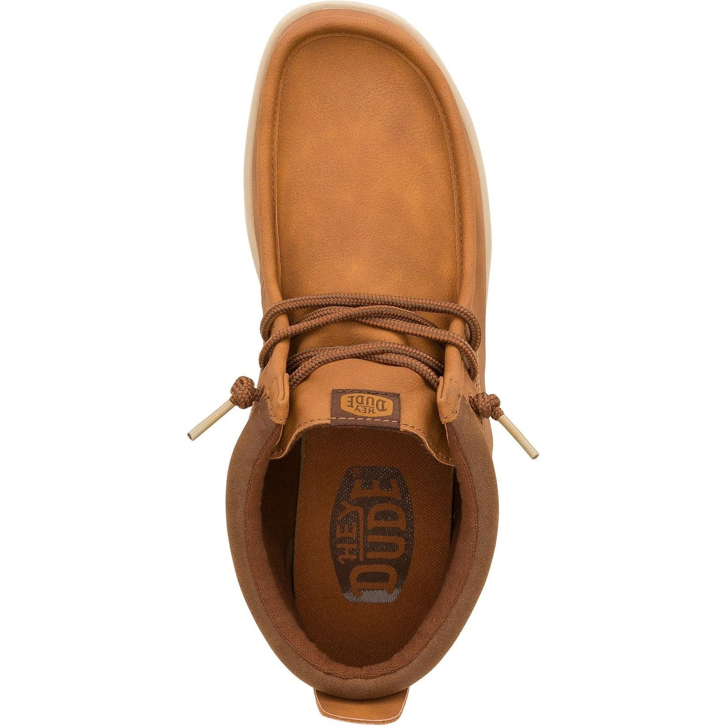 HEYDUDE Men's Wally Mid GripR Classic Boots in Cognac/Tan