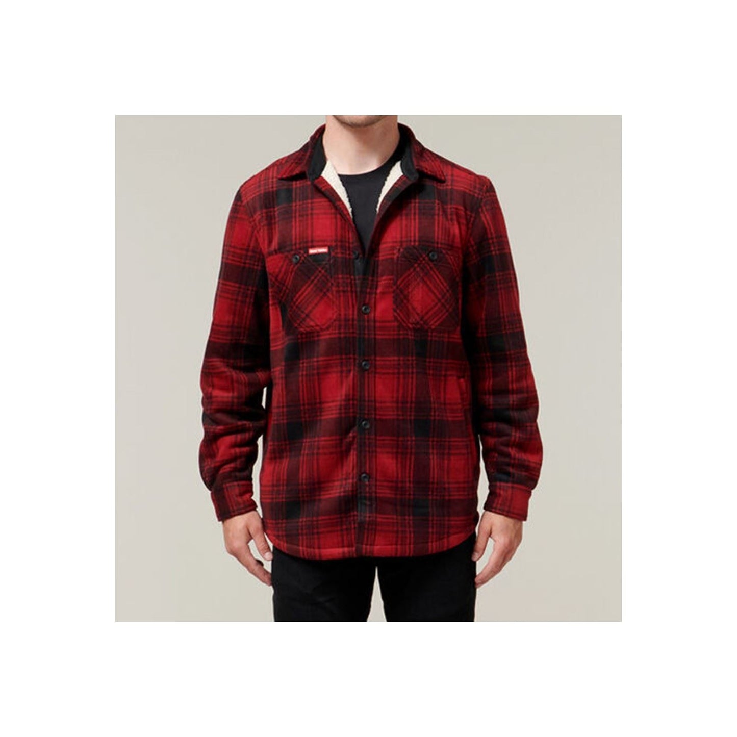 Hard Yakka Men's Sherpa Jacket in Red