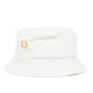 Fred Perry Pique Cotton White Bucket Hats