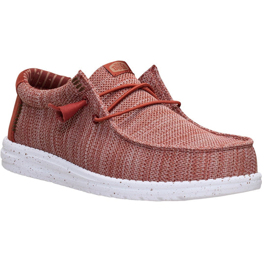 HEYDUDE Wally Stretch Sox Polyester Men's Burnt Red/Multi Loafers