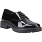 Hush Puppies Aubrey Leather Junior Black Derby Shoes