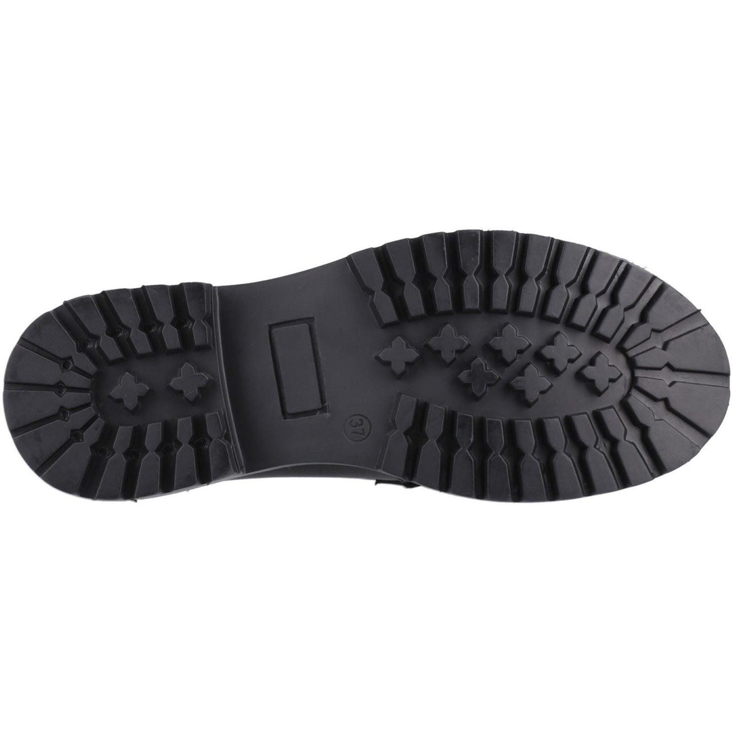 Hush Puppies Abigail Leather Youth Black Loafers