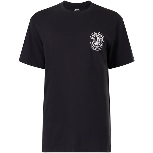 Hard Yakka Men's Heritage Icon Short Sleeve Tee in Black
