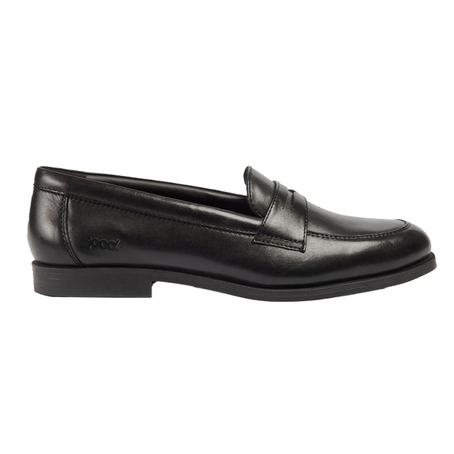 Pod Islay Leather Youth Black Loafers