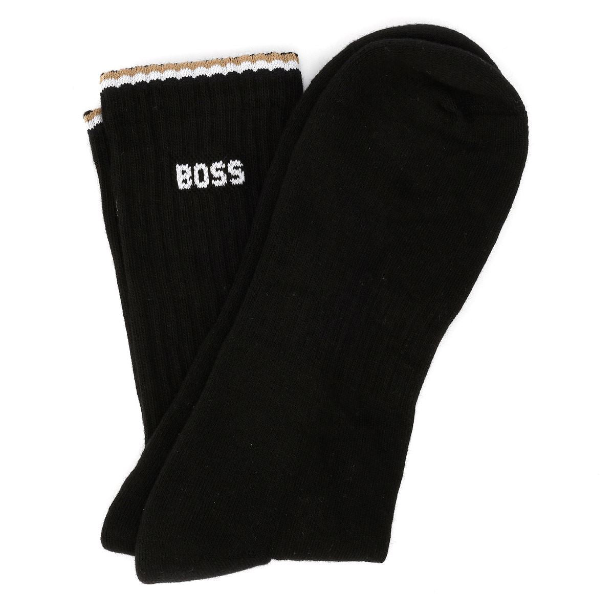 Boss - 50531597-960 MENS BOSS 3PC SIB STRIPE SOCK BLACK/WHT/GRY