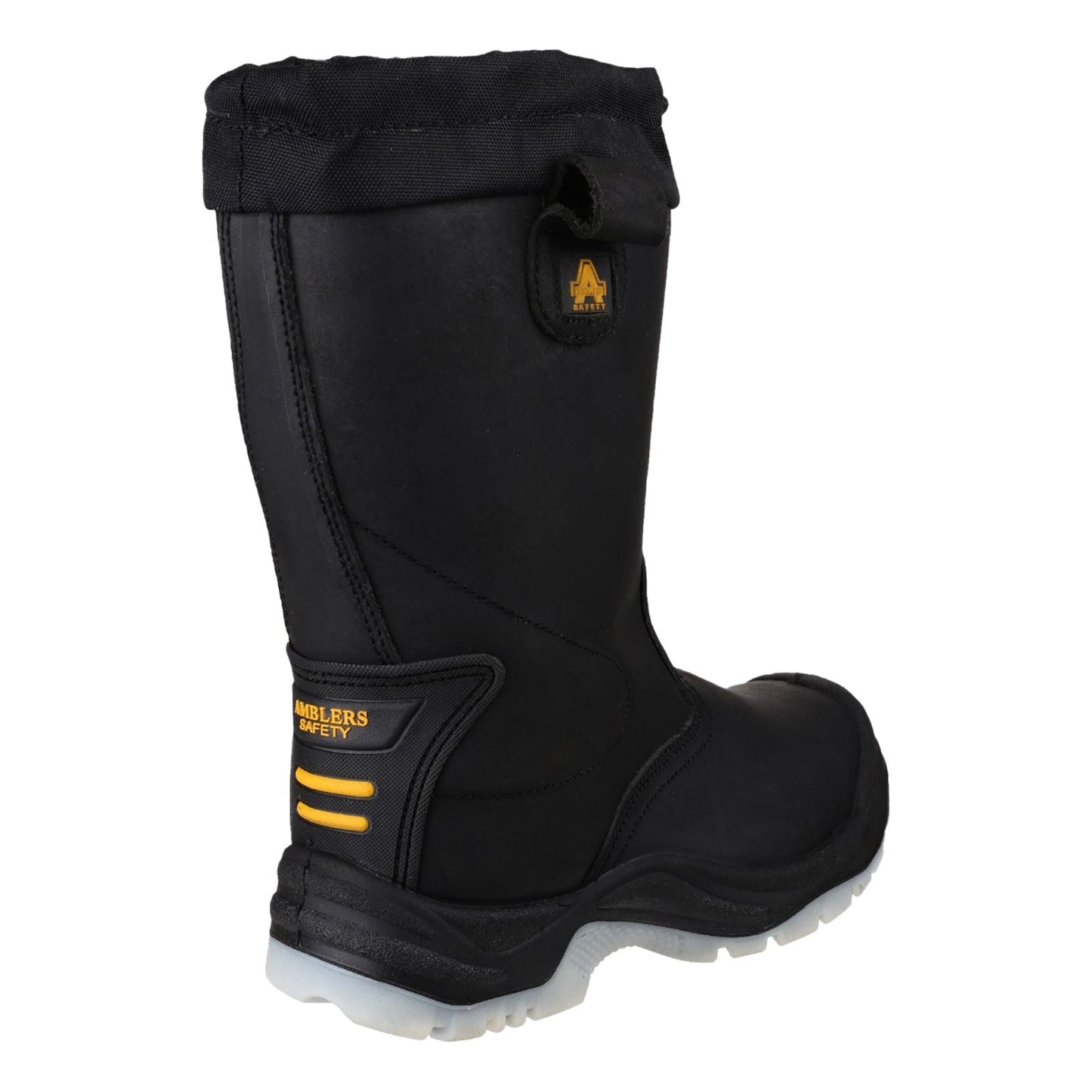 Amblers Safety Men's FS209 Water Resistant Pull On Safety Rigger Boot in Black