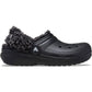 Crocs Classic Fleece Lined Textile Blend Unisex Kid's Black Slippers
