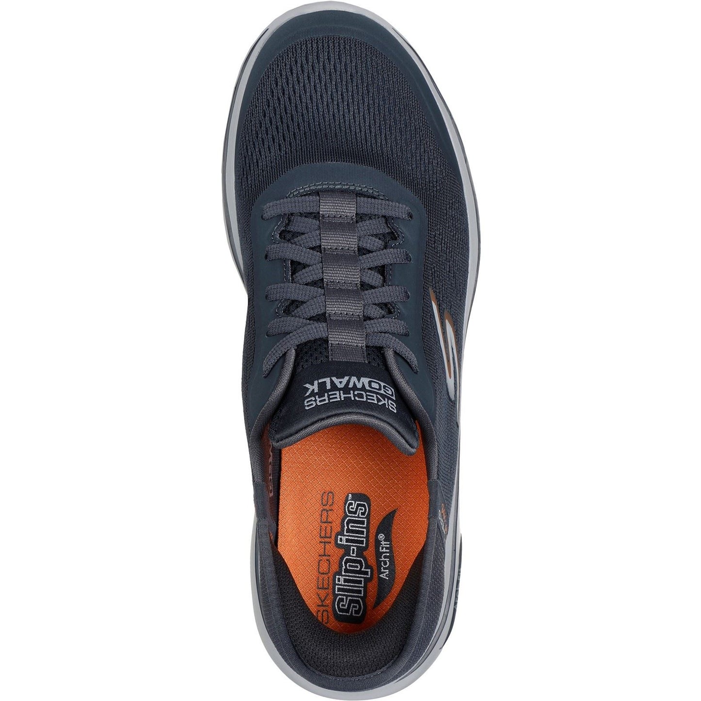 Skechers Men's Arch Fit 2.0 Simplicity 2 Shoes in Charcoal/Orange