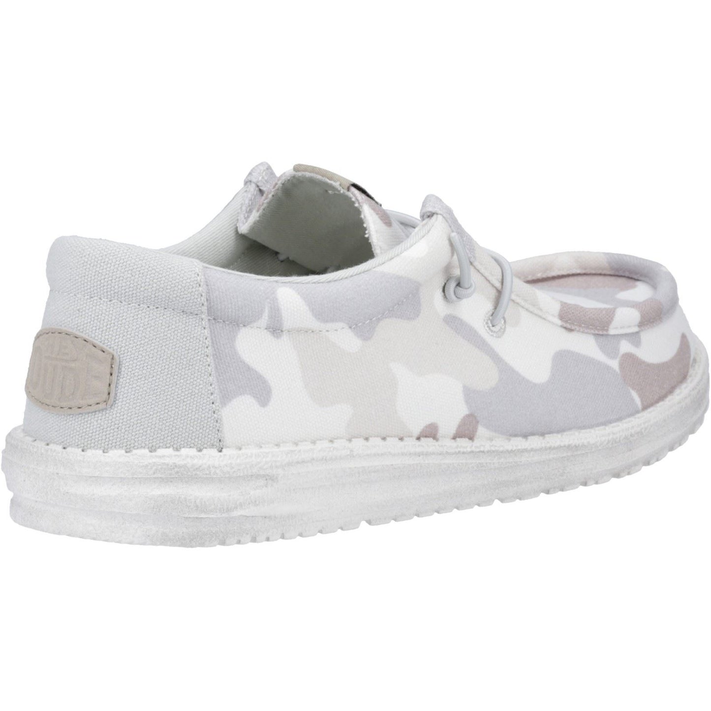 HEYDUDE Men's Wally Washed Camo Shoe in Greyscale Desert Camo