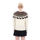 Hunter Ashie Crew Fair Isle Knit Polyester Women's White Crew Neck Jumpers