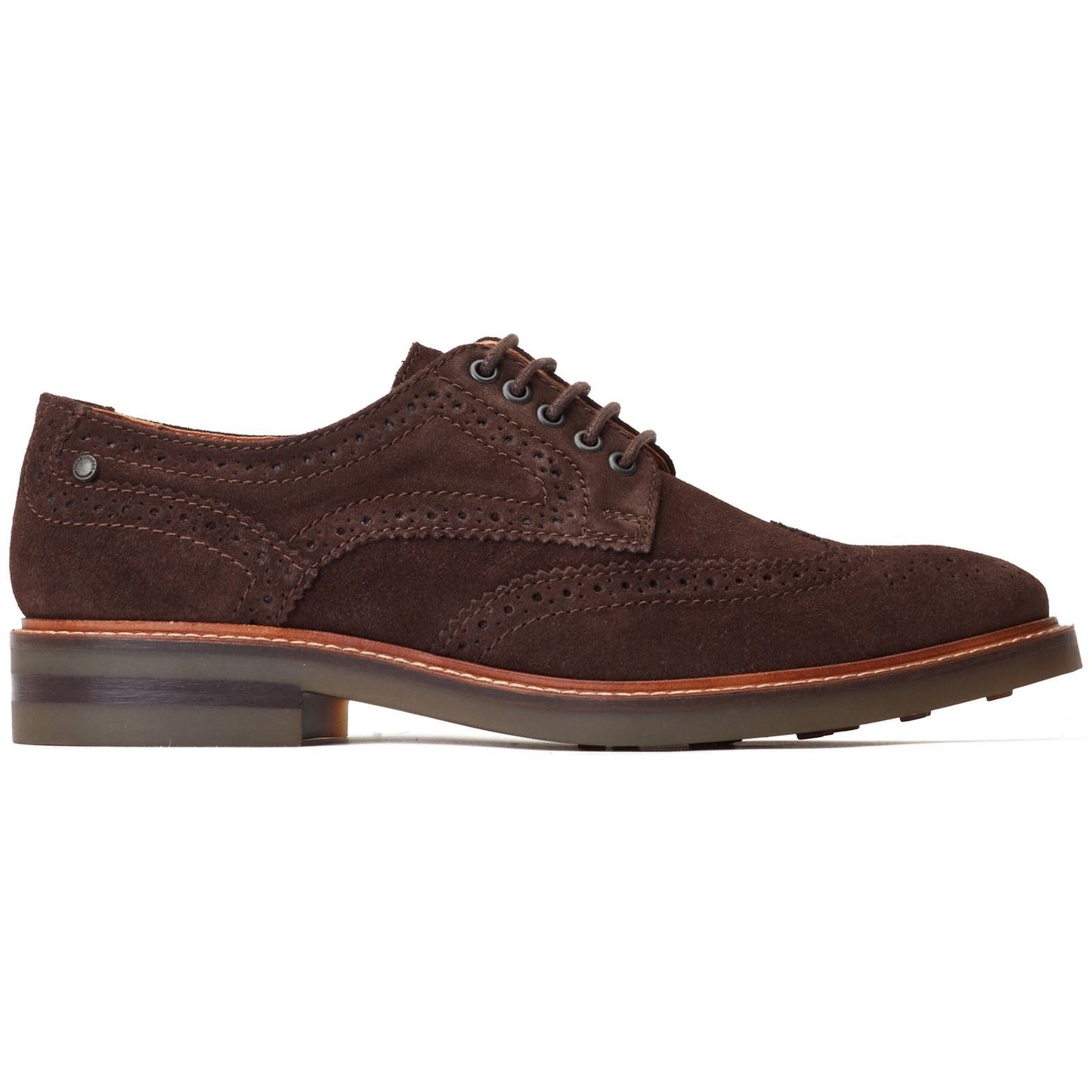 Base London Men's Hatfield Brogue Shoe in Burnt Brown