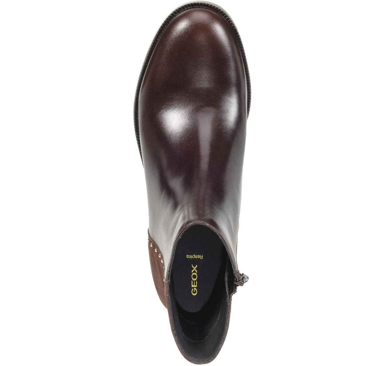 Geox D Camexia Leather Women's Dark Brown Boots