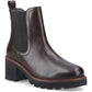 Hush Puppies Gaia Leather Women's Chocolate Heeled Chelsea Boots