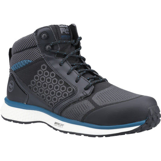 Timberland Pro Men's Reaxion Mid Composite Safety Boot in Black/Blue